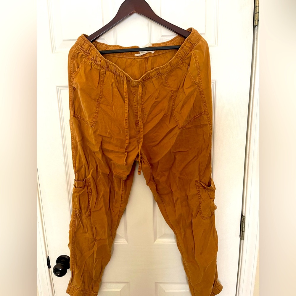 Mustard color cargo pants
